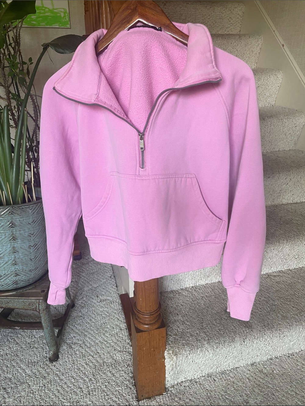 Automate Pink Half-Zip Pullover Sweatshirt